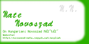 mate novoszad business card